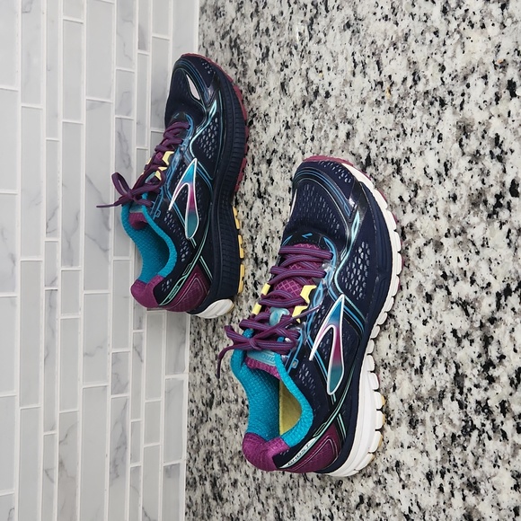 Navy Purple & Blue Brooks 8th Edition Ghost Running Shoes sz 8 Medium sneakers - Picture 3 of 6